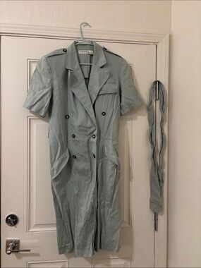 Liz Claiborne Sage Green Linen Dress with Simple Label